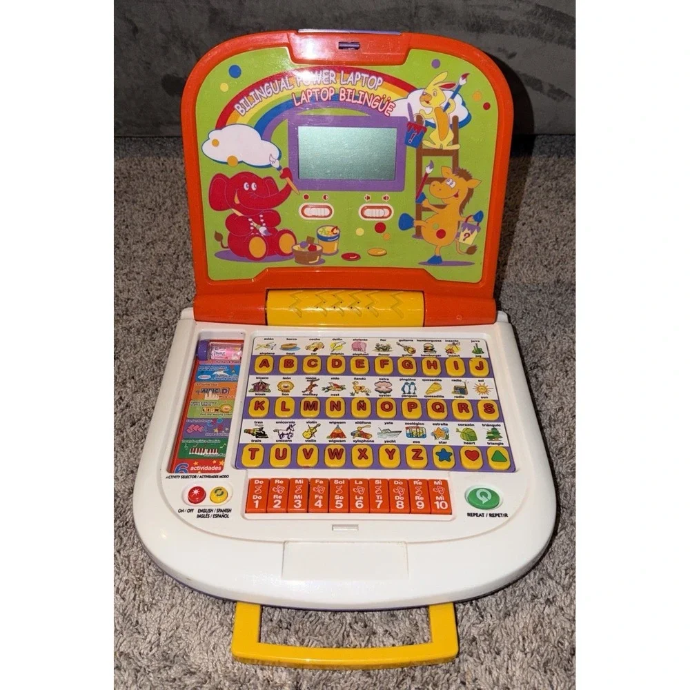 Kids‎ Kool Toyz Talking Bilingual Power Laptop Educational Learning Works
